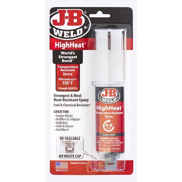 J-B Weld J-B Weld High Heat High Strength Acrylic Dark Gray Epoxy 0.85 oz 50197